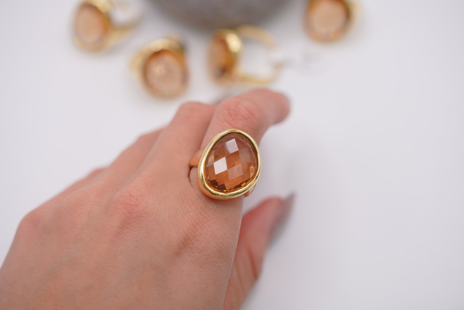 Amber Shine Ring