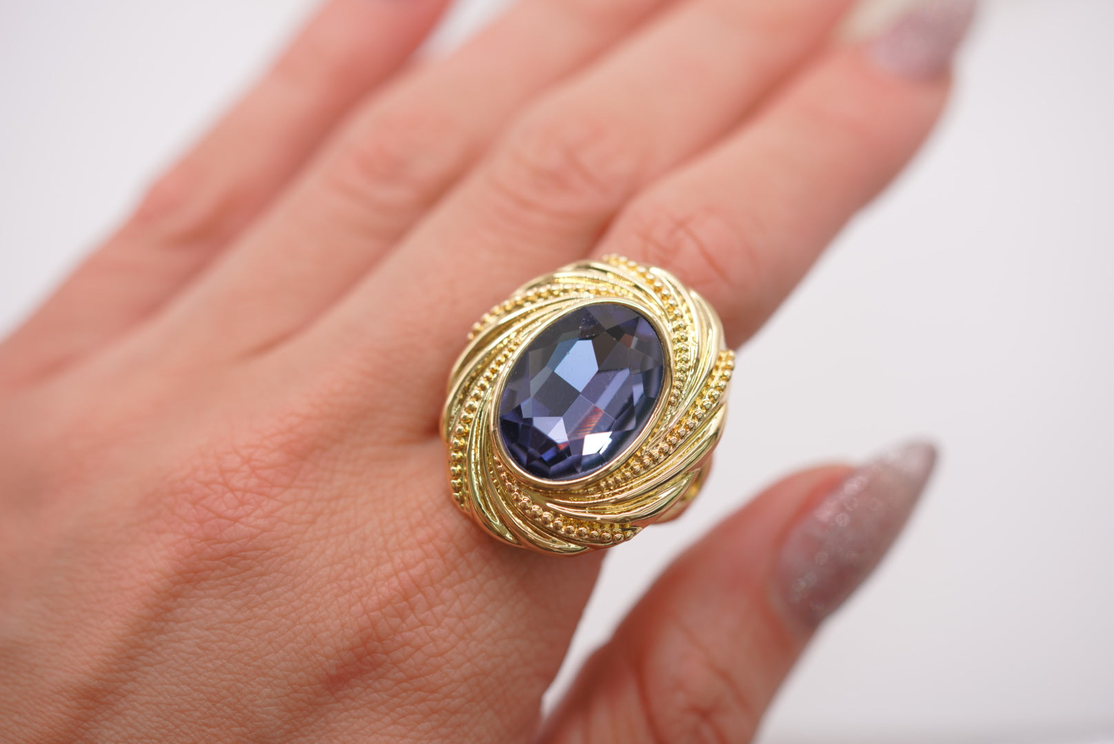 Royal Midnight Oval Ring
