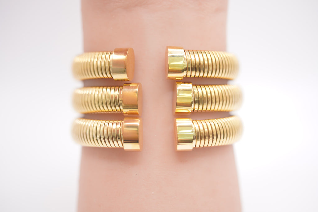 Open Cuff Bracelet - Floral Flex