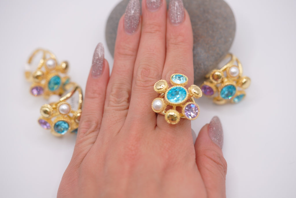 Cluster Gem Ring