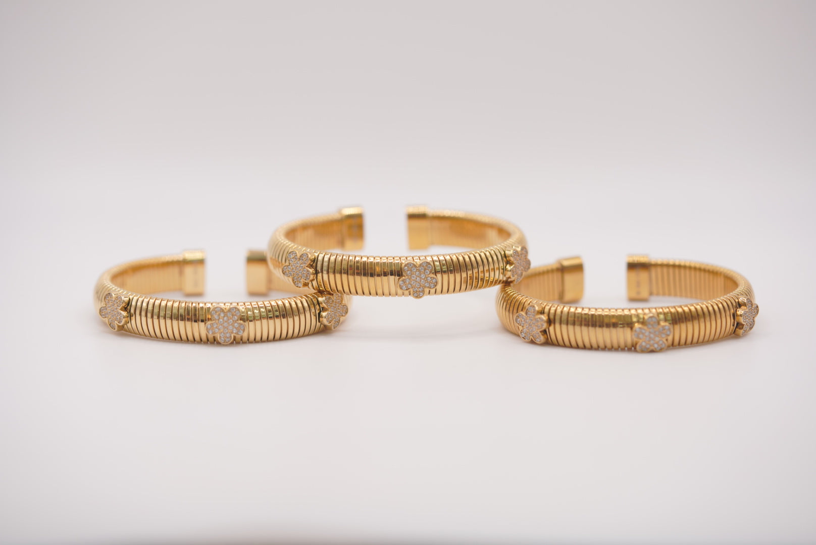 Open Cuff Bracelet - Floral Flex
