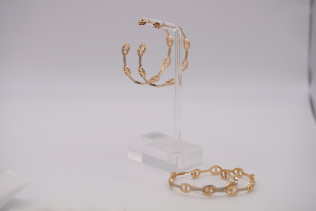 Anchor Hoops Open Cuff Style