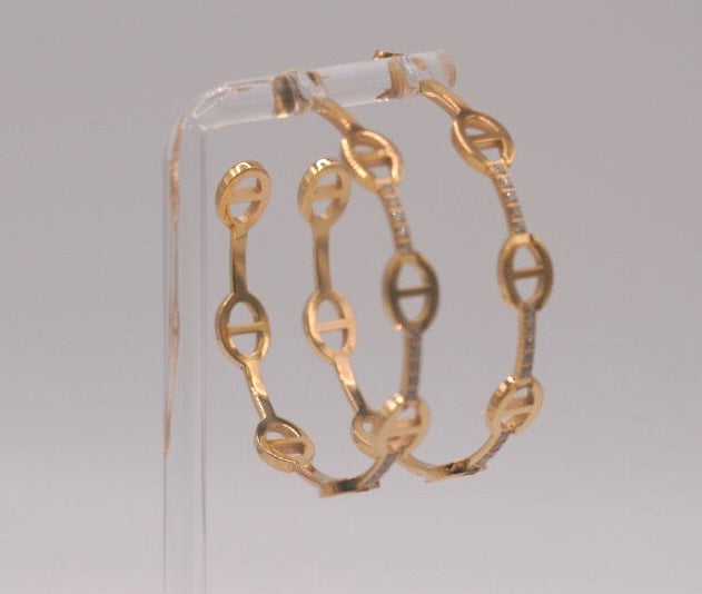 Anchor Hoops Open Cuff Style